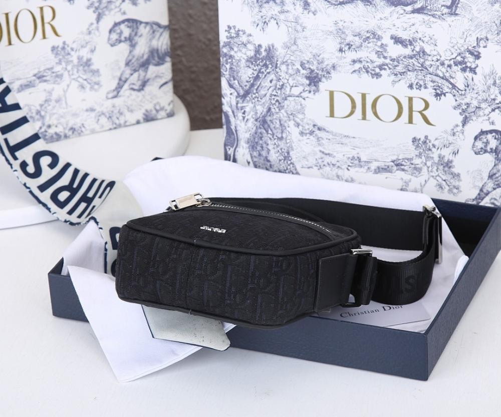 Classic Elegant Black Printed Calfskin Shoulder Bag Black/Beige 14.5x18x6cm