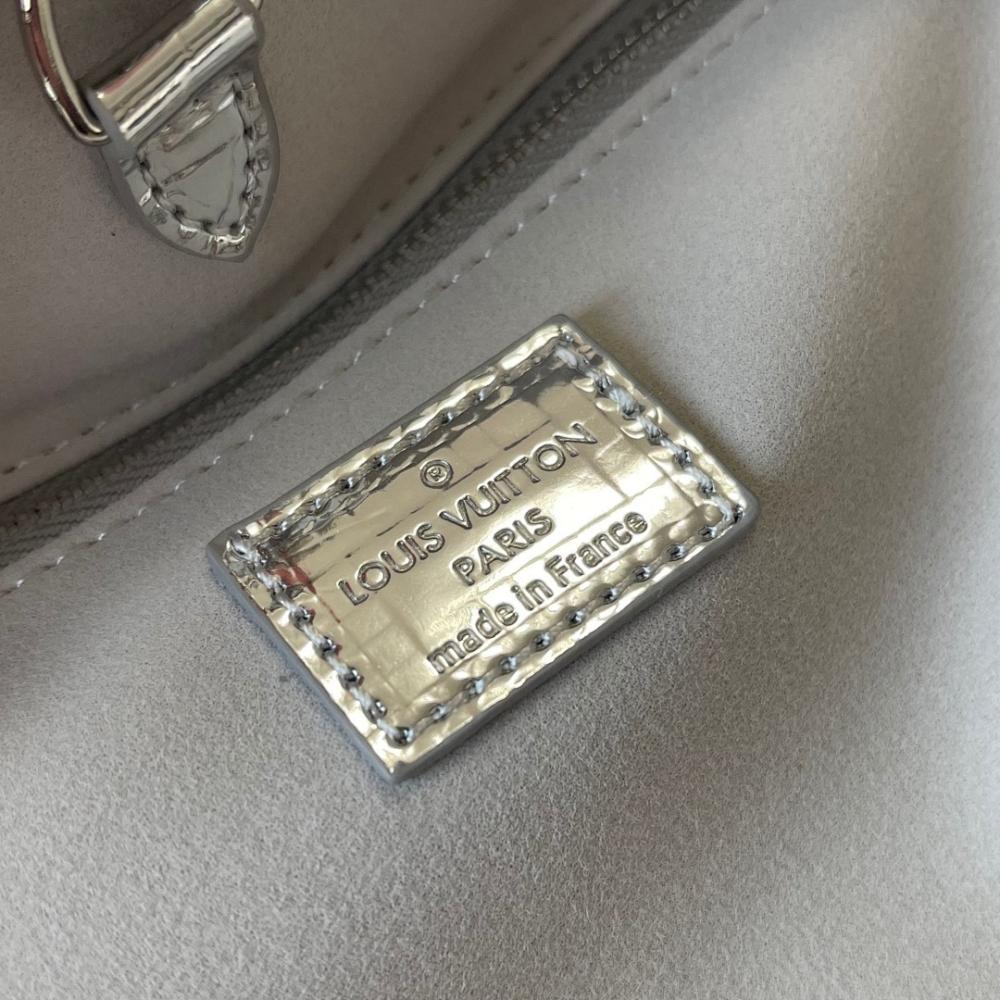 OnTheGo Silver Monogram Tote Bag 25x19x11.5cm Style 107372708