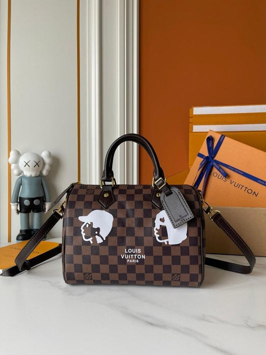 Speedy Bandouliere Monogram Calfskin Crossbody Bag 25x15x15cm Style 157492760