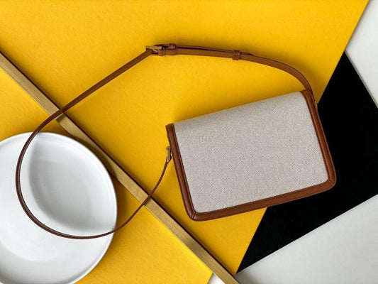 Modern Refined Leather Top Handle Bag 23x16x6cm