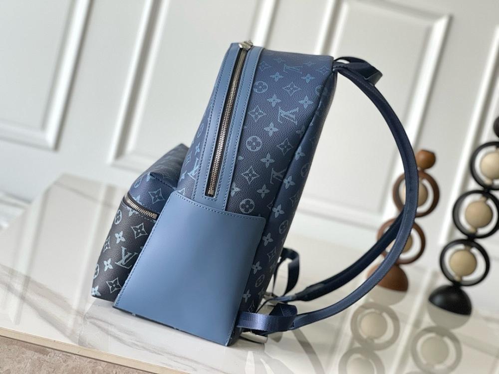 Stylish Blue Leather Backpack