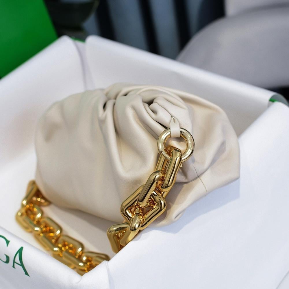 Modern Luxury Gold Leather Top Handle Bag 30x16x12cm
