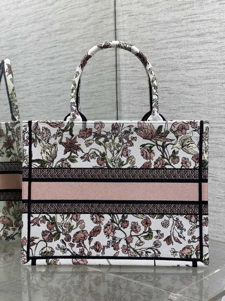 Embroidered Tote Bag Pink